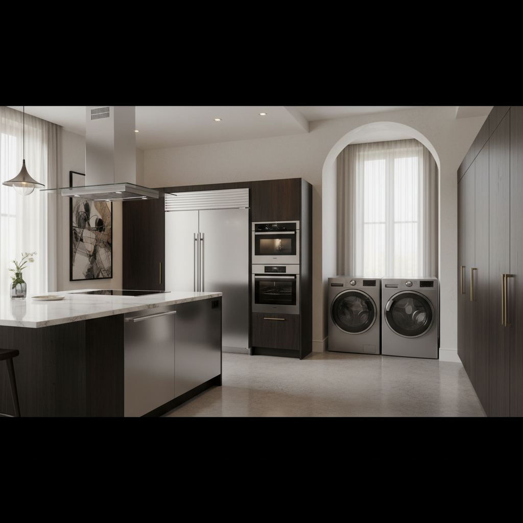 Premium household appliances in a luxury home
